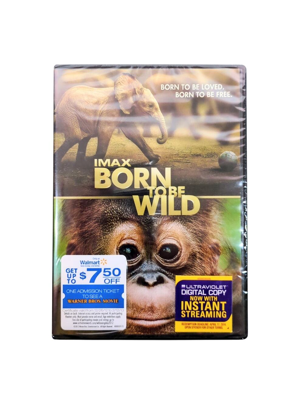 IMAX Born to Be Wild DVD 2011 Morgan Freeman Documentary Wildlife Nature New